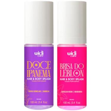 Imagem de Kit 2 Perfume Capilar E Corporal Body Splash Widi Care Cabelo Corpo Fragrancia 100ml