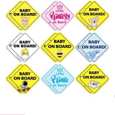 Imagem de Adesivo autoadesivo de vinil autoadesivo Baby On Board 18 unidades/lot