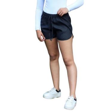 Imagem de Short Curto Leve Com Cordão E Elástico Na Cintura Esportivo E Lazer Te