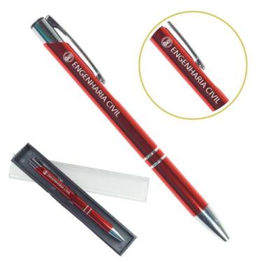 Imagem de Caneta Personalizada Coloridas Cursos Metal Profissional Engenharia Ci