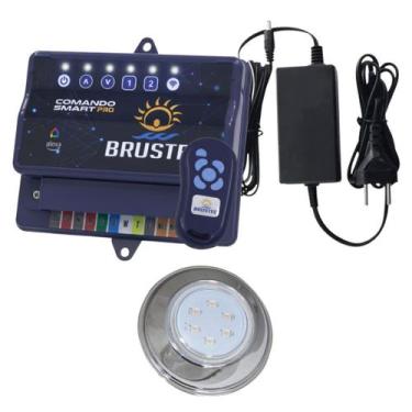 Imagem de Kit 1 hiper led rgb 9w + central de comando brustec