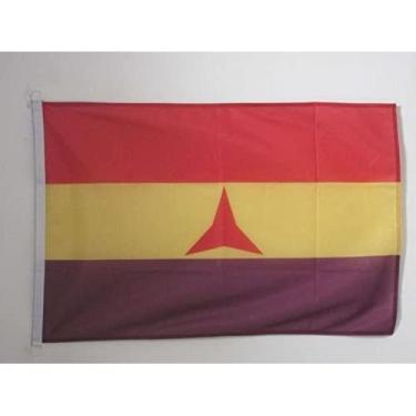 Imagem de AZ FLAG Bandeira da República Espanhola das Brigadas Internacionais de 6 cm x 7 cm para exterior - Espanha Republicana - Bandeiras frontais populares 90 x 60 cm - Faixa 2 x 3 pés de poliéster