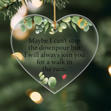 Imagem de Presentes de amizade para mulheres, enfeites de pendurar, aniversário para melhores amigas Besties Soul Sister, Maybe I Can't Stop The Downpour Ornamento Lembrança