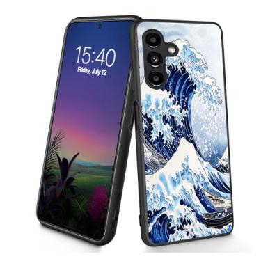 Imagem de Bxgolkgd Projetada para Galaxy A17 5G, capa protetora antiderrapante de silicone TPU macio e fino à prova de choque para Samsung Galaxy A17 5G 2025 de 6,7 polegadas - Arte Kanagawa The Great Wave Off