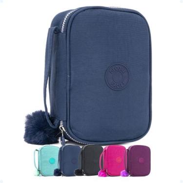 Imagem de Estojo Organizador Grande Simples Liso Feminino Masculino - TEX WEB , 