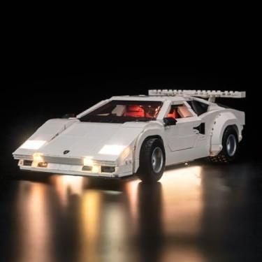 Imagem de Hilighting Upgraded Led Light Kit for Lego Lamborghini Countach 5000 Quattrovalvole Building Set, Compatible with Lego 10337 (Model Not Included)