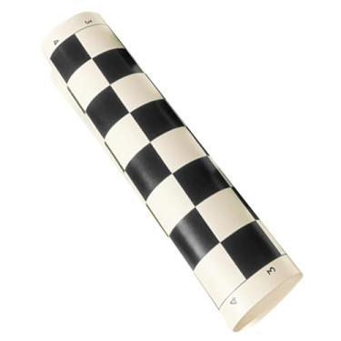 Imagem de Shakven Tabuleiro de xadrez dobrável, tabuleiro de xadrez portátil - Tapete de xadrez para torneio de 64 grades Tabuleiro de xadrez arregaçado | Tabuleiro de xadrez compacto e rolável, tabuleiro