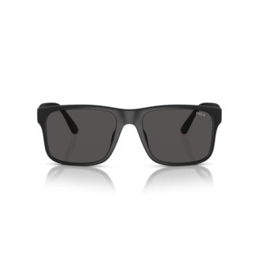Imagem de Polo Ralph Lauren Ph4195u Óculos de sol masculino ajuste universal, Preto fosco/cinza escuro