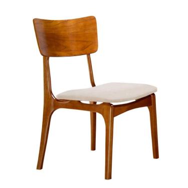 Imagem de Conjunto 2 Cadeiras De Madeira Viena Gold Linho Off Imbuia