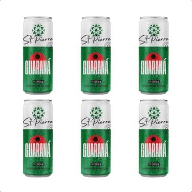 Imagem de Bebida Zero Açúcar St. Pierre Guaraná Bcaa Lata 310ml 6 Uni