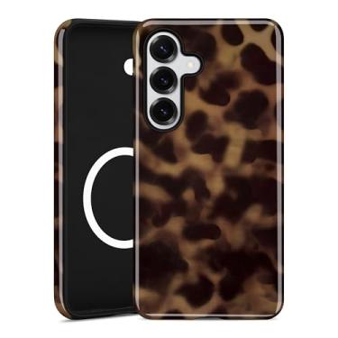 Imagem de Aitipy Capa de telefone magnética de tartaruga para Samsung Galaxy A16 5G, compatível com MagSafe, linda estampa de leopardo estética TPU macio e PC rígido capa protetora à prova de choque para
