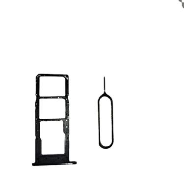 Imagem de ruichuang Substituição do suporte SD da bandeja do cartão SIM para Samsung Galaxy A14 5G A146B (preto)