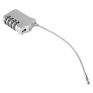 Imagem de Yinhing Cadeado de Combinação Reajustável de 4 Dígitos Aceito Pela TSA para Bagagem de Viagem Cadeado Prateado para Mala Com Design Fácil de Usar para Maior Segurança e Tranquilidade (Prata)