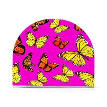Imagem de xigua Lindo porta-guardanapos de acrílico de borboleta, porta-guardanapos para mesas cozinha restaurante decoração de casa, suporte decorativo moderno para guardanapos de coquetel de papel de jantar