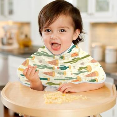 Imagem de CEBUGI Panos para Arrotar Musselina para Bebês 56 x 28 cm Toalhas de Bebê Absorventes Macias Cacto Algodão Arrotar Trapos para Bebês Meninos e Meninas 1 Pacote