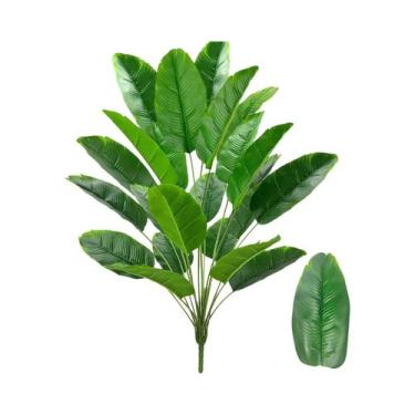 Imagem de Planta Artificial Grande De Palmeira Tropical Com Folhas De Bananeira 
