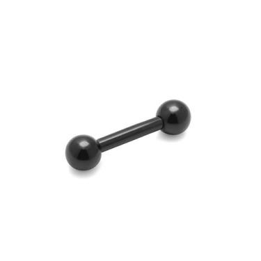 Imagem de Piercing Reto Microbell 1.2mm Aço Cirúrgico Preto PVD - M2 Piercing