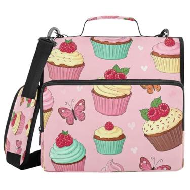 Imagem de Burbuja Pasta para fichário com 3 anéis de borboleta com zíper e alça de ombro para laptop de 13 polegadas, vários bolsos para trabalho de escritório