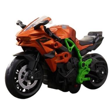Imagem de Miniatura Moto Esportiva Metal Pull Back 1:14 Laranja CBS0688 - Castel