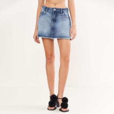 Imagem de Saia Jeans Colcci Curto Feminino-Feminino