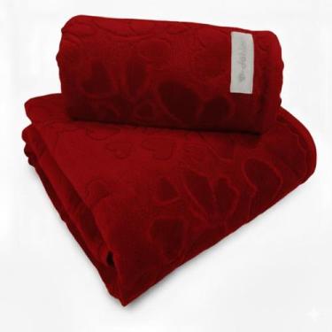 Imagem de Jogo de Toalhas Banho e Rosto 100% Algodão Döhler Aveludada Romance Ve