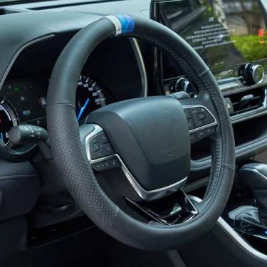 Imagem de Capa de volante esportiva retrô tricolor listras de 38 cm para Toyota TRD Tacoma 4Runner Tundra Rav4 Highlander Land Cruiser Fj Cruiser, antiderrapante, respirável, acessórios para TRD