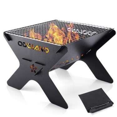 Imagem de Parrilla portátil plegable Odoland para fogatas 29x26 cm de alta resis