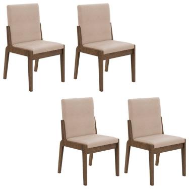 Imagem de Conjunto de 4 Cadeiras Sinfonia com Estofado em Linho