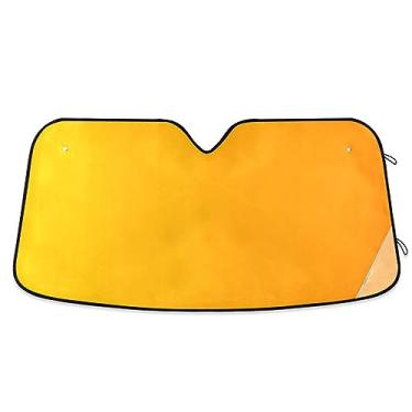 Imagem de Escudo solar laranja gradiente para para-brisa, para-brisa frontal, protetor solar de carro, acessórios de verão para carro