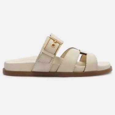 Imagem de SANDÁLIA PAPETE OFF-WHITE COURO FIVELA A 12016 0082 0001 AREZZO-Feminino