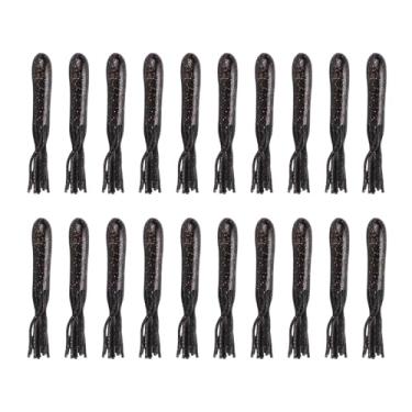 Imagem de RiToEasysports Iscas de Pesca, 20 Peças de Iscas de Pesca Macias de Lula Artificial Com Tentáculos Móveis para Fundição de água Doce Em água Salgada e Jigging (Preta)