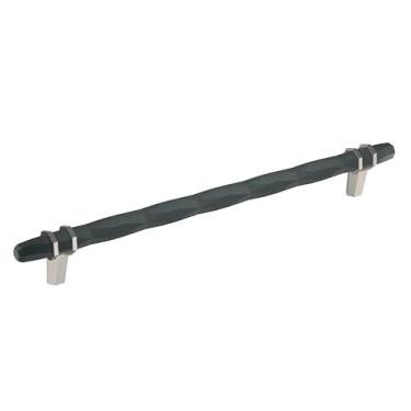 Imagem de Amerock | Puxador de armário | Bronze preto/níquel acetinado | 256 mm (10-1/16") centro a centro | Londres | Pacote com 1 | Puxador de gaveta | Puxador de gaveta | Ferragens de armário