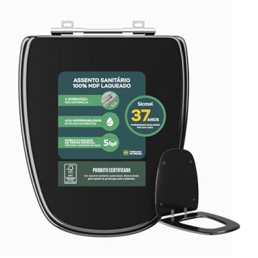 Imagem de Assento Sanitário Para Deca 1.6gpf/6lpf Cor Preto da Sicmol