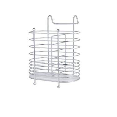 Imagem de Porta Talheres Inox Escorredor Organizador Mesa Utensílios Cozinha Bancada Resistente Compacto