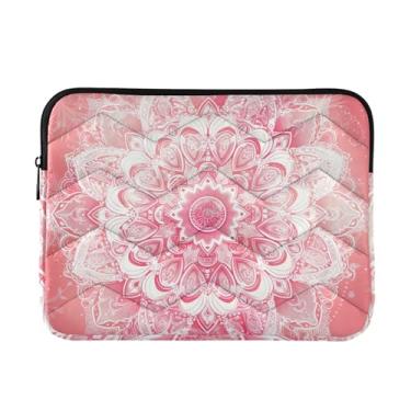 Imagem de Capa para laptop floral mandala fina, leve, durável, trabalho, viagem, tablet, bolsa feminina para computador, de 13 a 14 polegadas