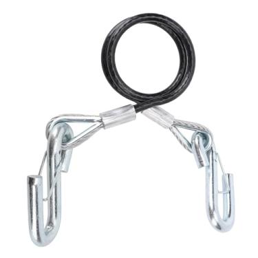 Imagem de Depisuta Cabo de Reboque de Segurança para Trailer, Gancho de Pressão de 3500 Libras, Corda de Mola de Extensão de 27,6 pol. Com Gancho S, para Reboque de Veículo de (Com dois ganchos S)