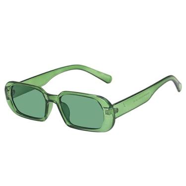 Imagem de Óculos de Sol Ovais com Armação Pequena e Degradê em Cores, Proteção UV400, Ideais para Esportes ao Ar Livre, Corrida e Ciclismo, Verde.