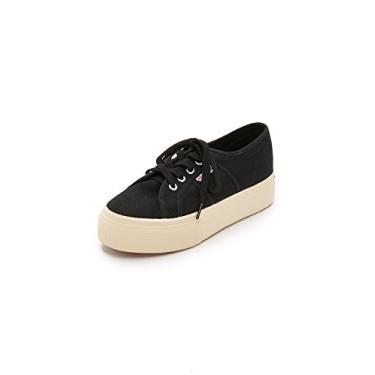 Imagem de Superga Tênis masculino de cano alto, tamanho 37, Preto/F Branco, 3.5