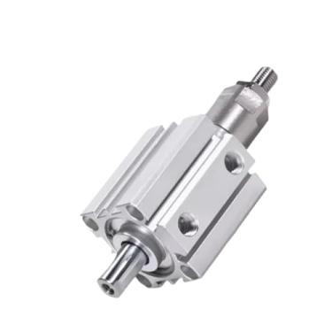 Imagem de SDAJ80/100 mm Furo Duplo Pistão Ferramentas Liga de Alumínio Curso Ajustável Cilindro Pneumático de Ar Fino Compacto (Curso 100-50, SDAJ100 Sem Ímã)