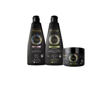 Imagem de Kit Cachos Profissional Arvensis Shampoo Ativador Mascara