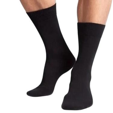 Imagem de Meia Social Fina Masculina Luxo Cano Longo Kit Com 12 Pares - Mi Amore