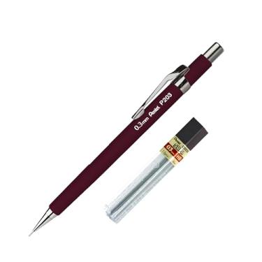 Imagem de Pentel Lapiseira P200 Cores Tradicionais Japonesas 0.3mm Ebitchá Vermelho + 1 Grafite SM/P203-JBM