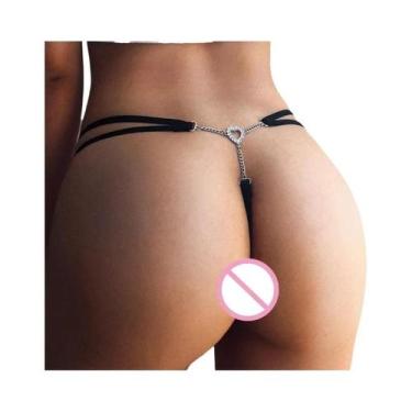 Imagem de Calcinha Sexy De Cintura Baixa Em Renda Com Detalhes Vazados Para Mulh