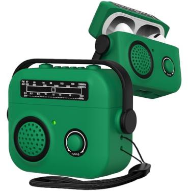 Imagem de Fofvccv Capa de rádio retrô para AirPods 4ª geração (2024), capa de silicone à prova de choque com alça de pulso, capa protetora engraçada de desenho fofo suporta carregamento sem fio para AirPods 4