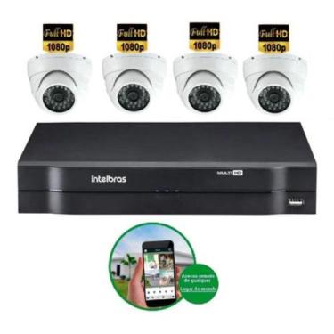 Imagem de Kit 4 Câmeras De Segurança 2 MP Full Hd  1080p Dvr Intelbras mhdx Full
