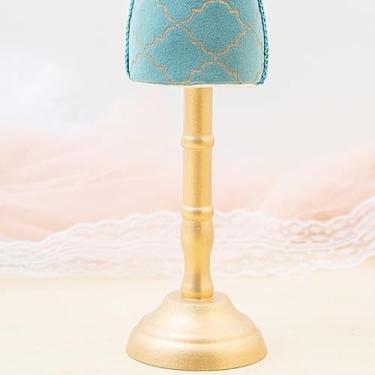 Imagem de ZJchao Exquisite Moda Pavão Azul Jóias Expositor Rack Titular para Casa e Loja Decoração Material de Tecido Resina (Modelo de vestido)