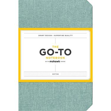 Imagem de Caderno Go-to com papel moicano, azul sálvia pontilhado (caderno simples de páginas pontilhadas, diário de produtividade plana)