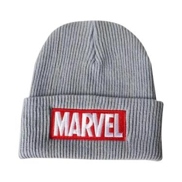 Imagem de Gorro De Inverno Unissex De Algodão Com Bordado De Desenho Da Marvel, 