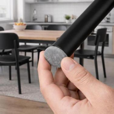 Imagem de Feltro Adesivo Redondo para Moveis Proteção de Piso Anti Risco Kit 18 