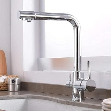 Imagem de - Torneiras, torneiras, osmose filtro de água torneiras misturador giratório purificação de água 3 em 1 torneiras de cozinha, interruptor de água quente e fria torneira pura/a (tamanho: A)